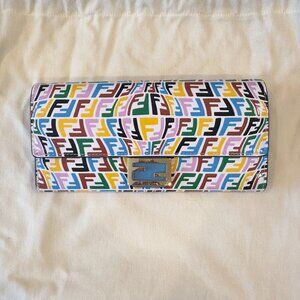 Fendi Continental Wallet Wave Design Limited Edition